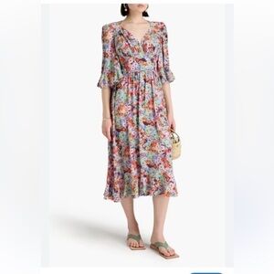 Stine Goya Women's silk Evelyn Midi Dress size XS